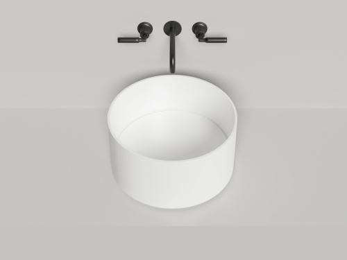 Раковина из искусственного камня S-Stone Salini ARMONIA 130422MF 50х50 накладная цвет белый - фото 3